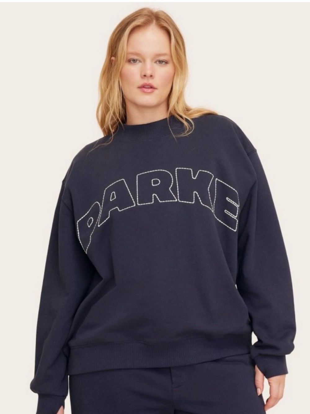 Target X Parke Mockneck Pullover Sweatshirt Navy L/XL